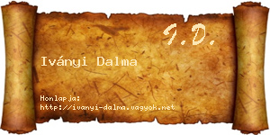 Iványi Dalma névjegykártya